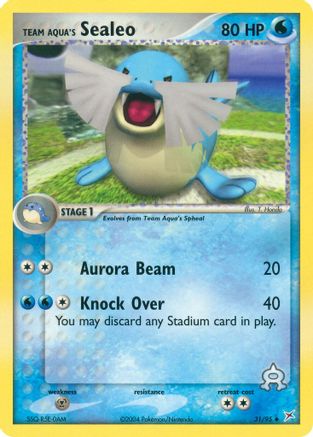 [PKM] Team Aqua's Sealeo (31/95) [EX: Team Magma vs Team Aqua]