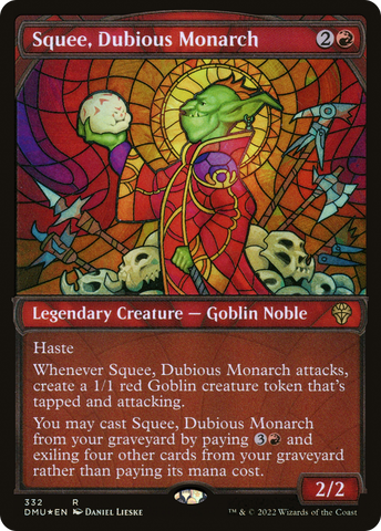 {R} Squee, Dubious Monarch (Showcase Textured) [Dominaria United][DMU 332]