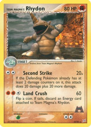 [PKM] Team Magma's Rhydon (22/95) [EX: Team Magma vs Team Aqua]