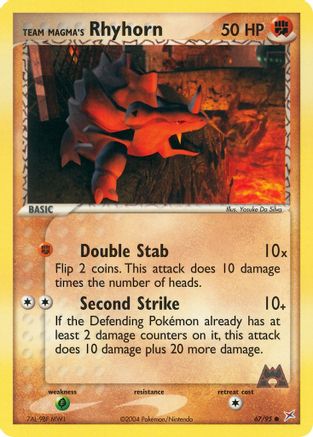 [PKM] Team Magma's Rhyhorn (67/95) [EX: Team Magma vs Team Aqua]