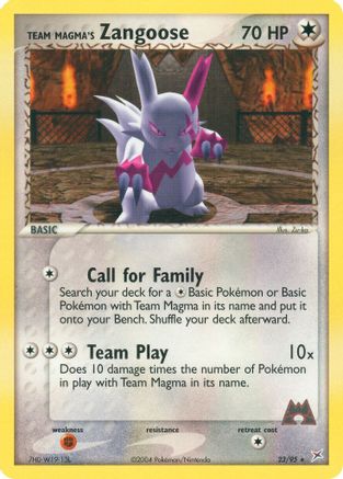 [PKM-R] Team Magma's Zangoose (23/95) [EX: Team Magma vs Team Aqua]