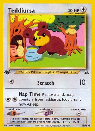 [PKM] Teddiursa (65/75) [Neo Discovery 1st Edition]