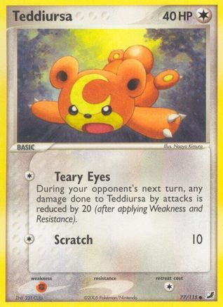 [PKM] Teddiursa (77/115) (Stamped) [EX: Unseen Forces]