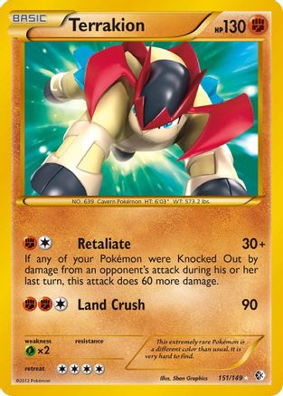 [PKM] Terrakion (151/149) [Black & White: Boundaries Crossed]