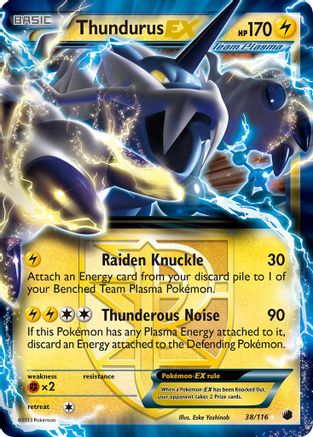 [PKM-R] Thundurus EX (38/116) [Black & White: Plasma Freeze]