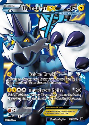 [PKM-R] Thundurus EX (110/116) [Black & White: Plasma Freeze]