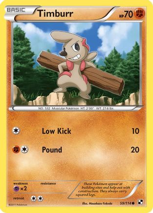 [PKM] Timburr (59/114) [Black & White: Base Set]