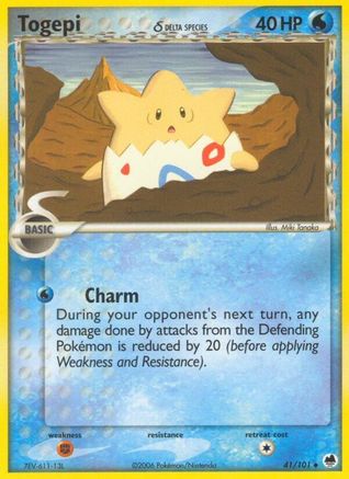 [PKM-C] Togepi (41/101) (Delta Species) (Stamped) [EX: Dragon Frontiers]