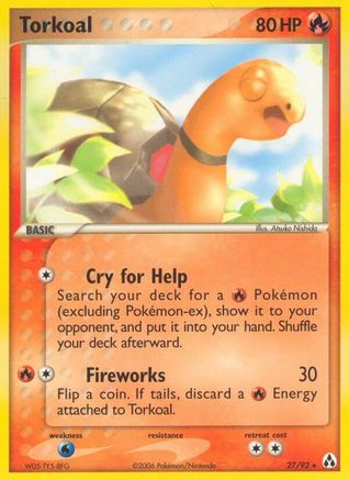 [PKM-R] Torkoal (27/92) (Stamped) [EX: Legend Maker]
