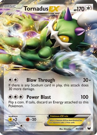 [PKM] Tornadus EX (90/108) [Black & White: Dark Explorers]