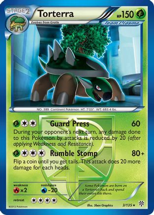 [PKM] Torterra (3/135) [Black & White: Plasma Storm]