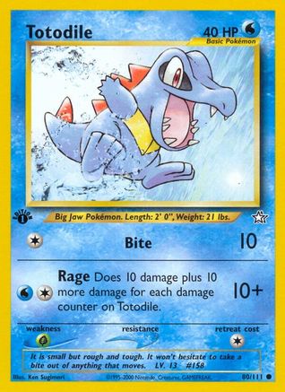 [PKM] Totodile (80/111) [Neo Genesis 1st Edition]