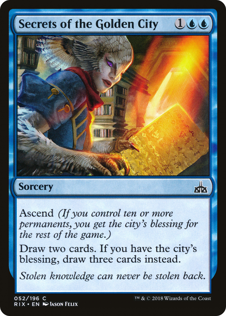 {C} Secrets of the Golden City [Rivals of Ixalan][RIX 052]