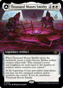 {@R} Thousand Moons Smithy // Barracks of the Thounsand (Extended Art) [The Lost Caverns of Ixalan][LCI 357]