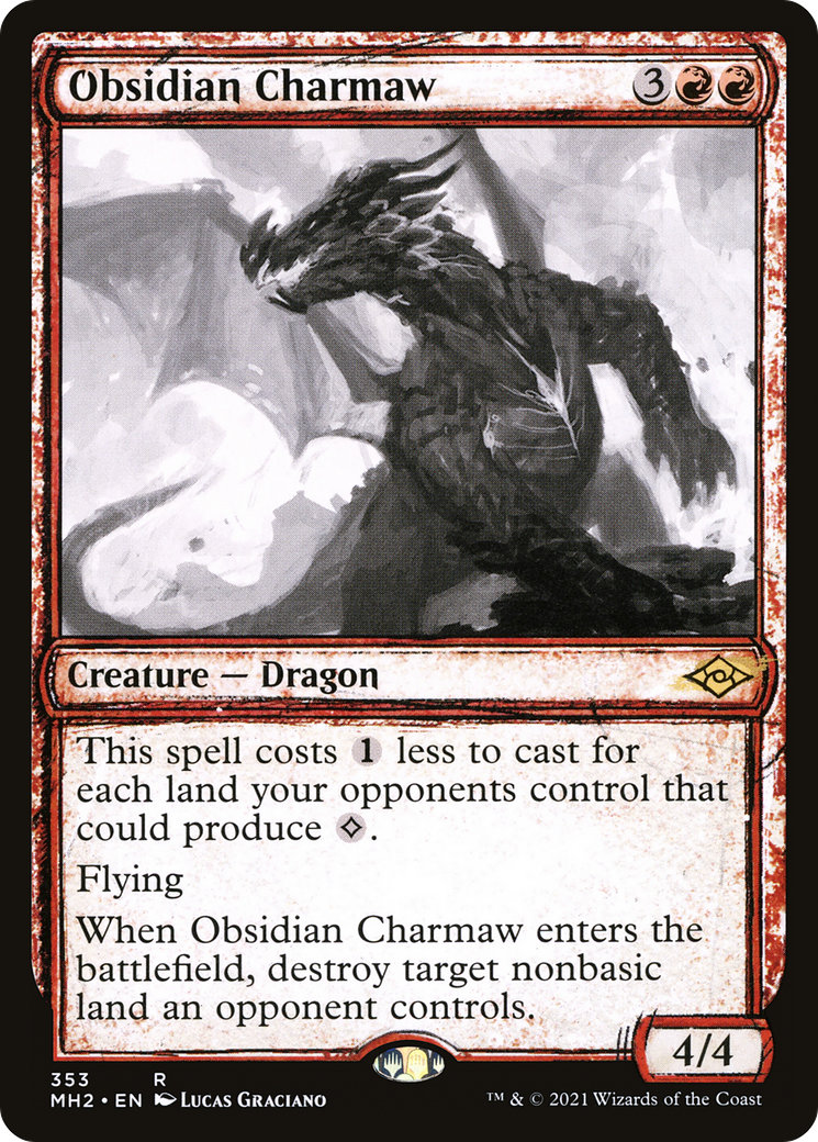 {R} Obsidian Charmaw (Showcase) (Foil): (Showcase) [Modern Horizons 2] [MH2 353]