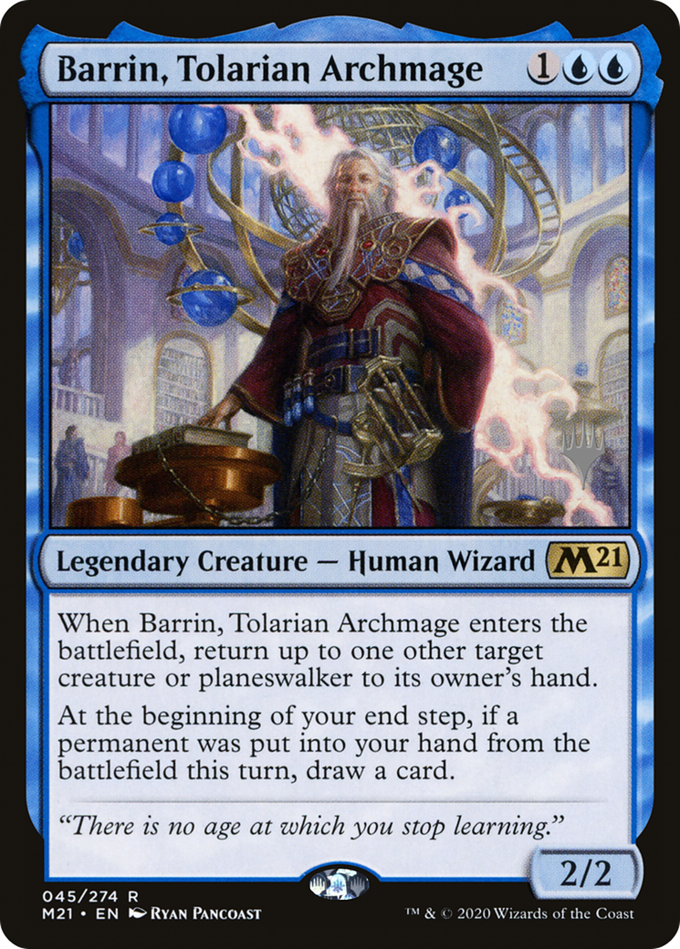 {R} Barrin, Tolarian Archmage (Promo Pack) [Core Set 2021 Promos][PP M21 045]