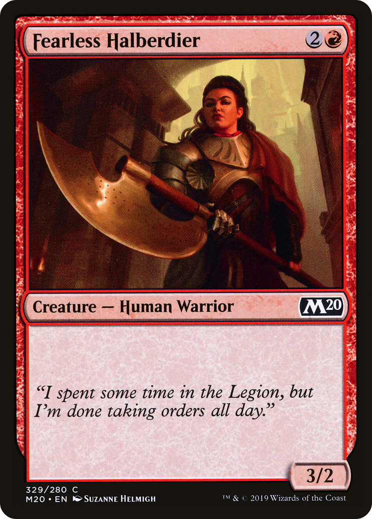 {C} Fearless Halberdier [Core Set 2020][M20 329]