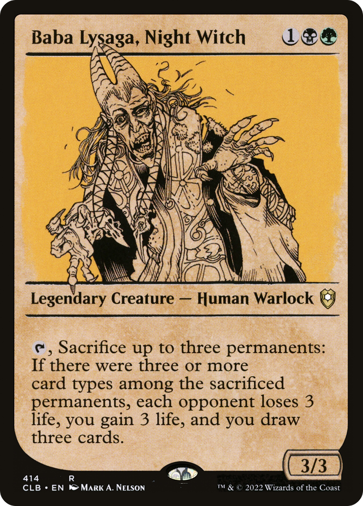 {R} Baba Lysaga, Night Witch (Showcase) [Commander Legends: Battle for Baldur's Gate][CLB 414]