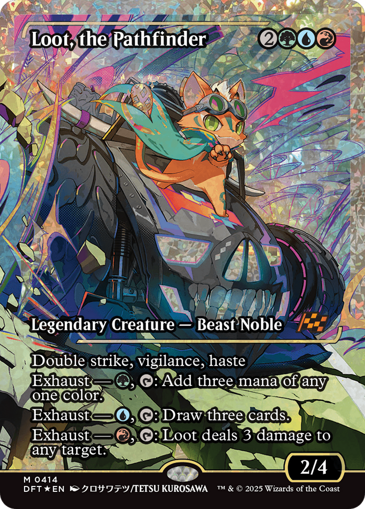{@R} Loot, the Pathfinder (Showcase Fracture Foil) (Japanese) [Aetherdrift][JP DFT 414]