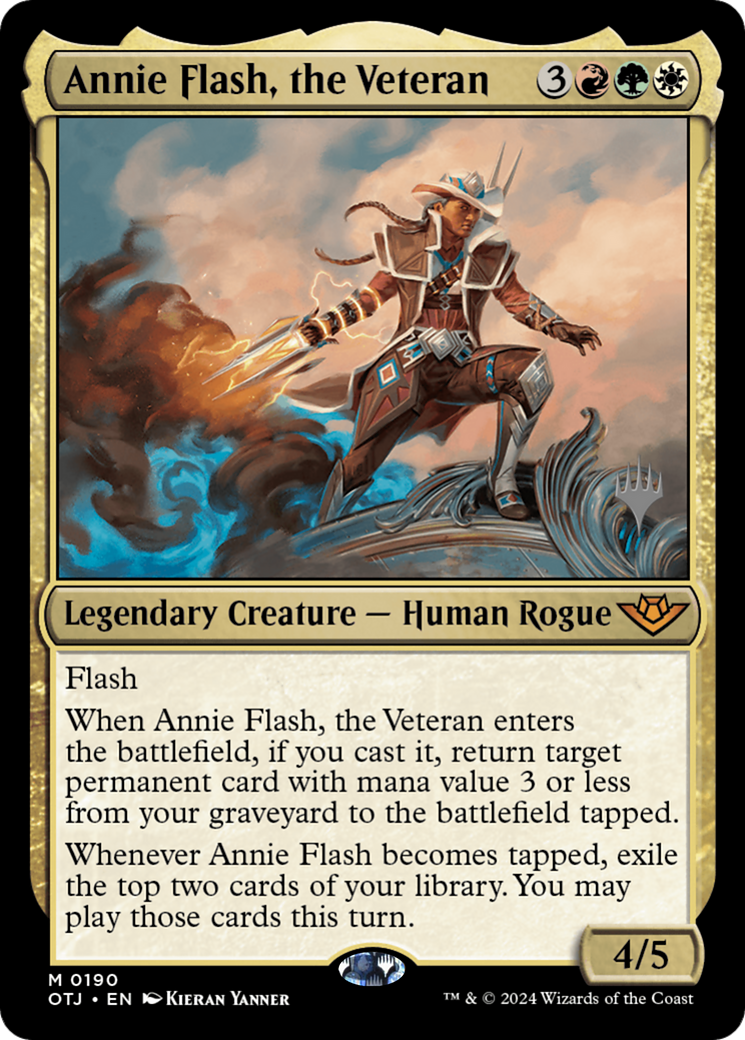 {@R} Annie Flash, the Veteran (Promo Pack) [Outlaws of Thunder Junction Promos][PP OTJ 190]