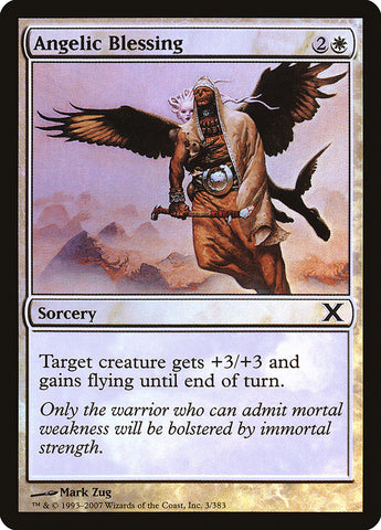 {C} Angelic Blessing (Premium Foil) [Tenth Edition][FP 10E 003]