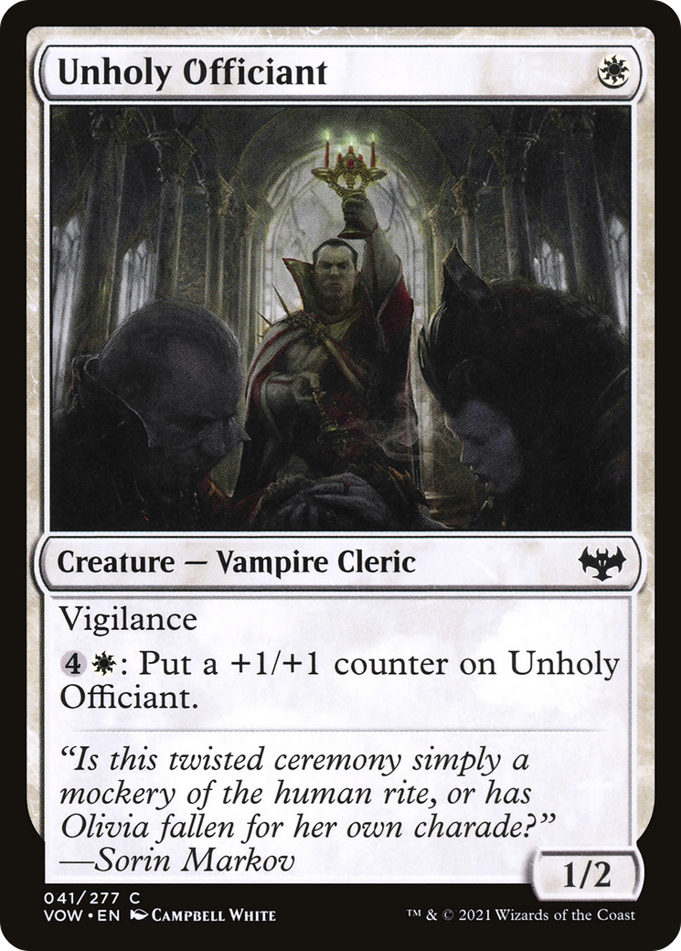 {C} Unholy Officiant [Innistrad: Crimson Vow][VOW 041]