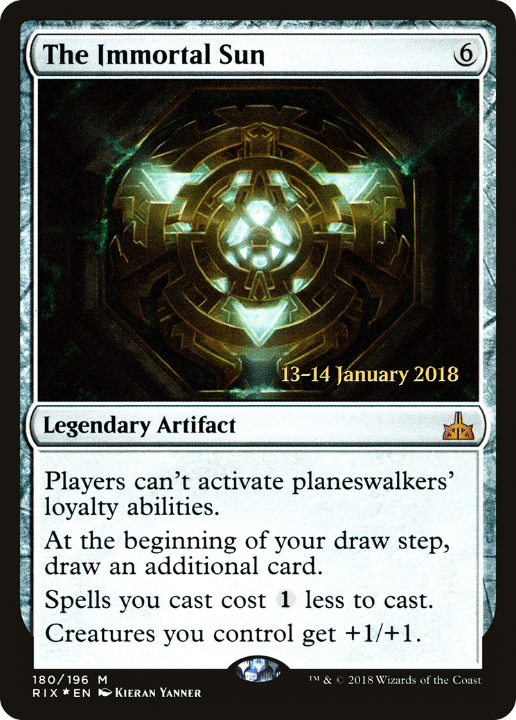 {R} The Immortal Sun [Rivals of Ixalan Prerelease Promos][PR RIX 180] - Misty Mountain Games