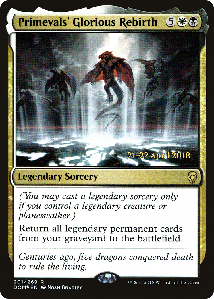 {R} Primevals' Glorious Rebirth [Dominaria Prerelease Promos][PR DOM 201]