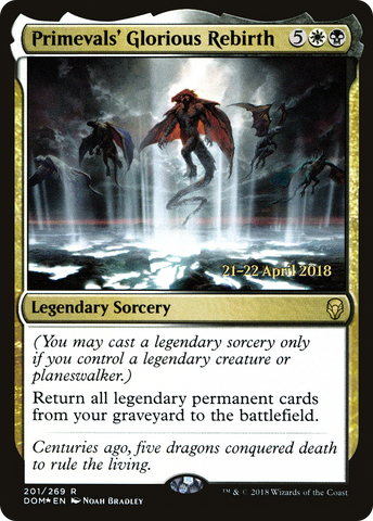 {R} Primevals' Glorious Rebirth [Dominaria Prerelease Promos][PR DOM 201]