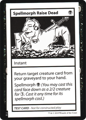 {R} Spellmorph Raise Dead (2021 Edition) [Mystery Booster Playtest Cards][CMB1 046]