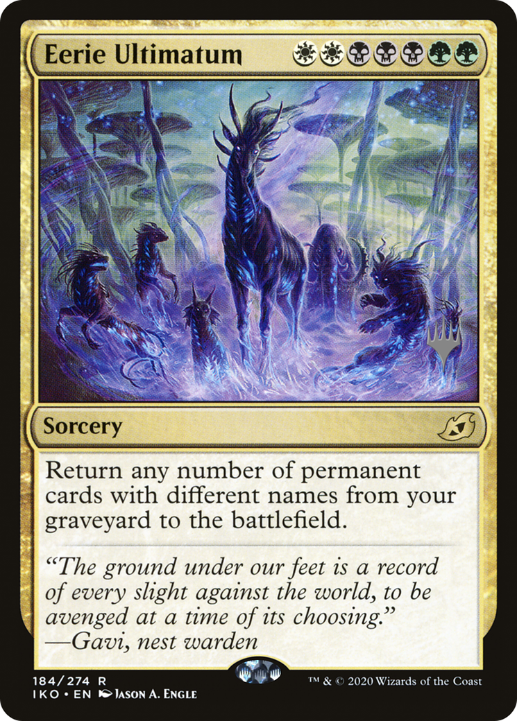 {R} Eerie Ultimatum (Promo Pack) [Ikoria: Lair of Behemoths Promos][PP IKO 184]