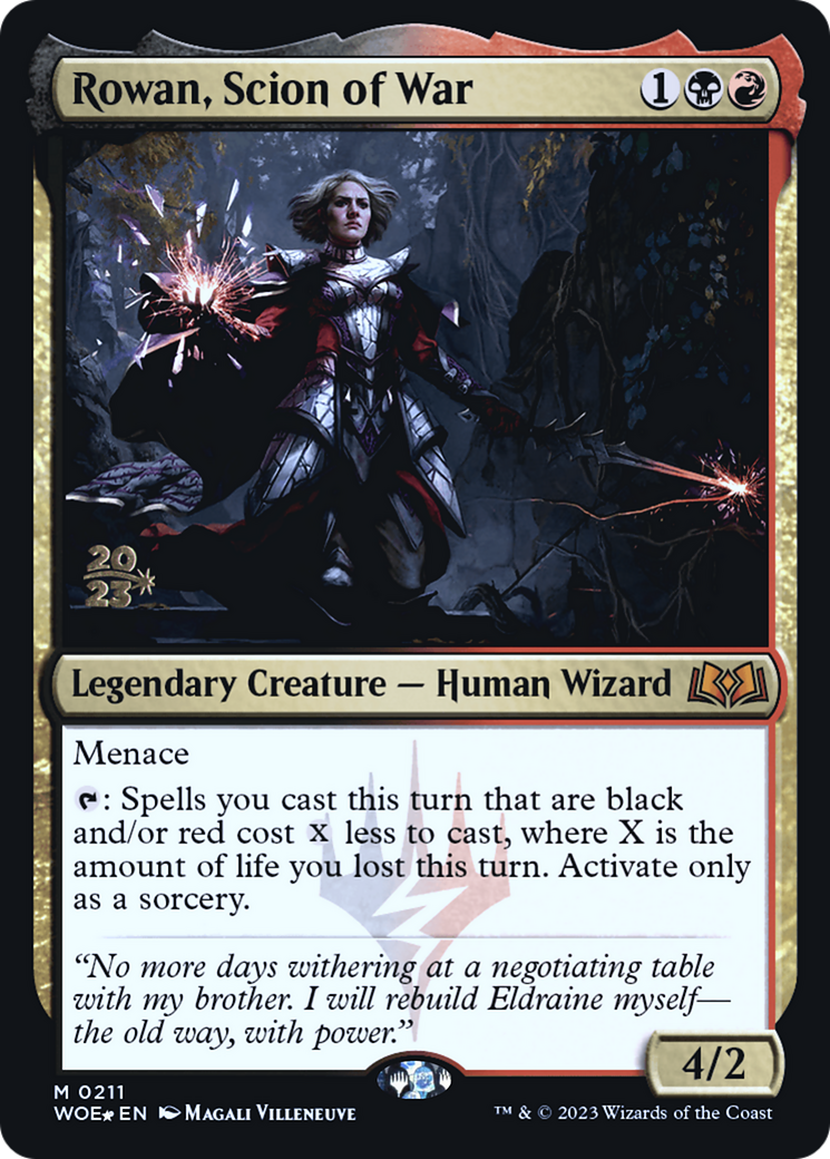 {@R} Rowan, Scion of War [Wilds of Eldraine Prerelease Promos][PR WOE 211]