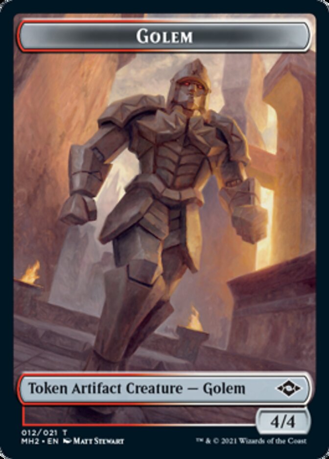 {T} Golem Token // Treasure Token (21) [Modern Horizons 2 Tokens][TMH2 012]
