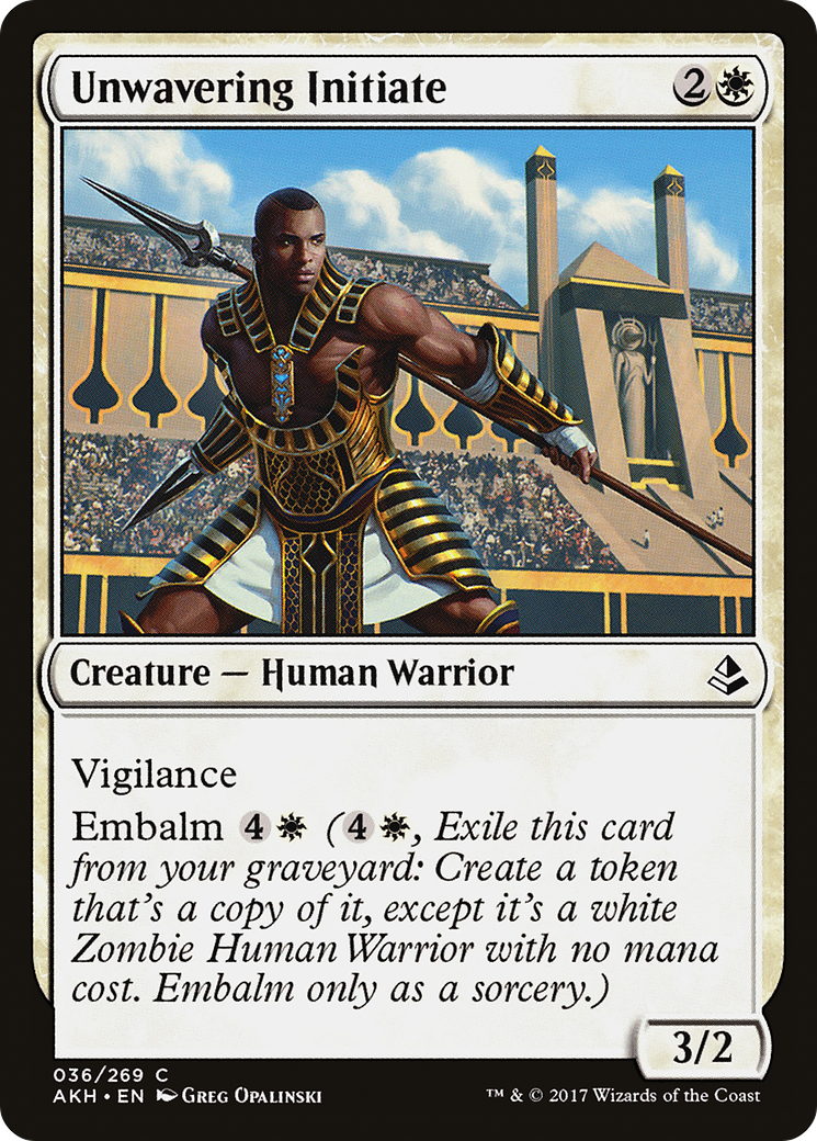 {C} Unwavering Initiate [Amonkhet][AKH 036]