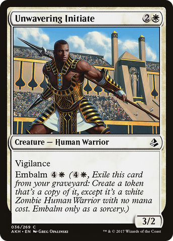 {C} Unwavering Initiate [Amonkhet][AKH 036]