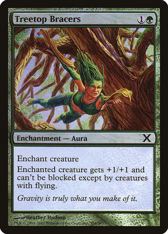 {C} Treetop Bracers (Premium Foil) [Tenth Edition][FP 10E 304]