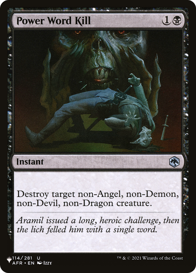 Power Word Kill [LIST 114/281]