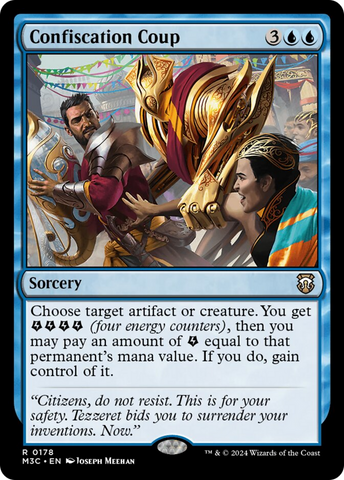 {R} Confiscation Coup (Ripple Foil) [Modern Horizons 3 Commander][RPF M3C 178]