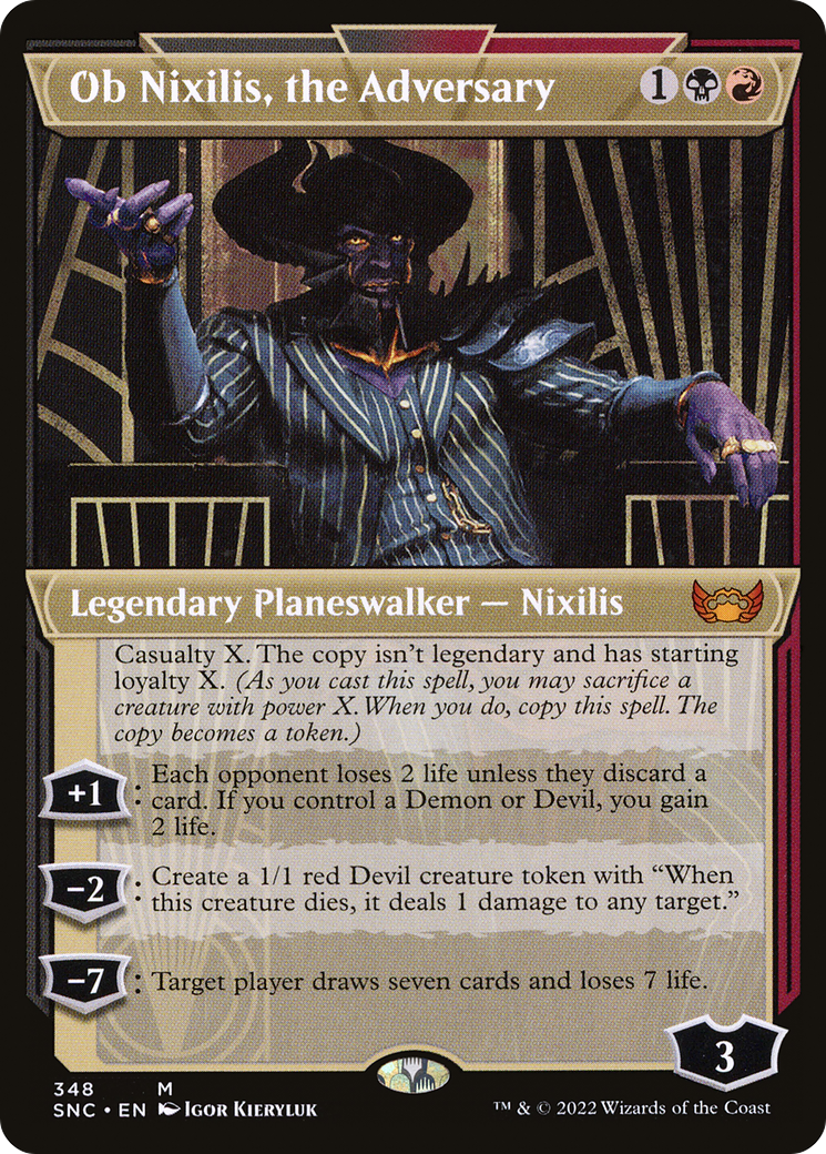 {R} Ob Nixilis, the Adversary (Showcase Art Deco) [Streets of New Capenna][SNC 348]