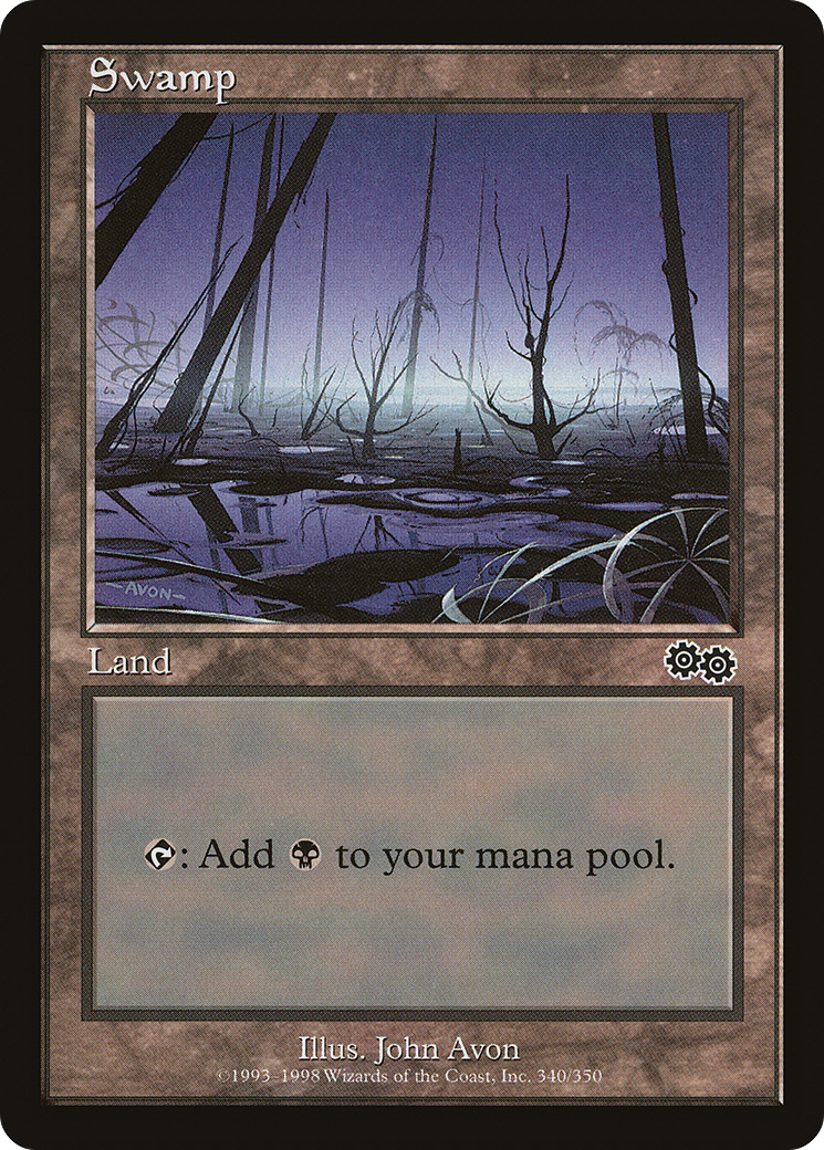 {B}[USG 340] Swamp (340) [Urza's Saga]