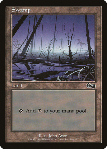 {B}[USG 340] Swamp (340) [Urza's Saga]