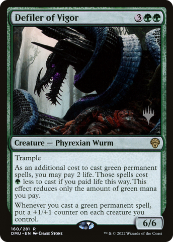 {R} Defiler of Vigor (Promo Pack) [Dominaria United Promos][PP DMU 160]