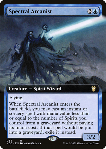 {R} Spectral Arcanist (Extended Art) [Innistrad: Crimson Vow Commander][VOC 053]