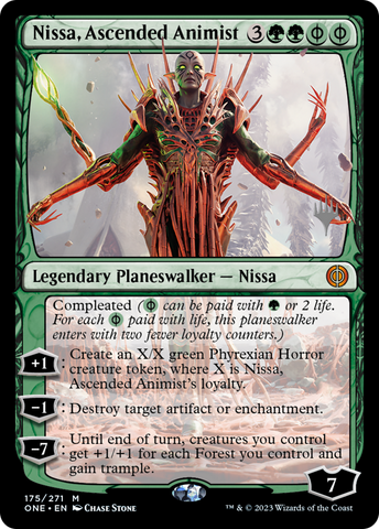 {R} Nissa, Ascended Animist (Promo Pack) [Phyrexia: All Will Be One Promos][PP ONE 175]