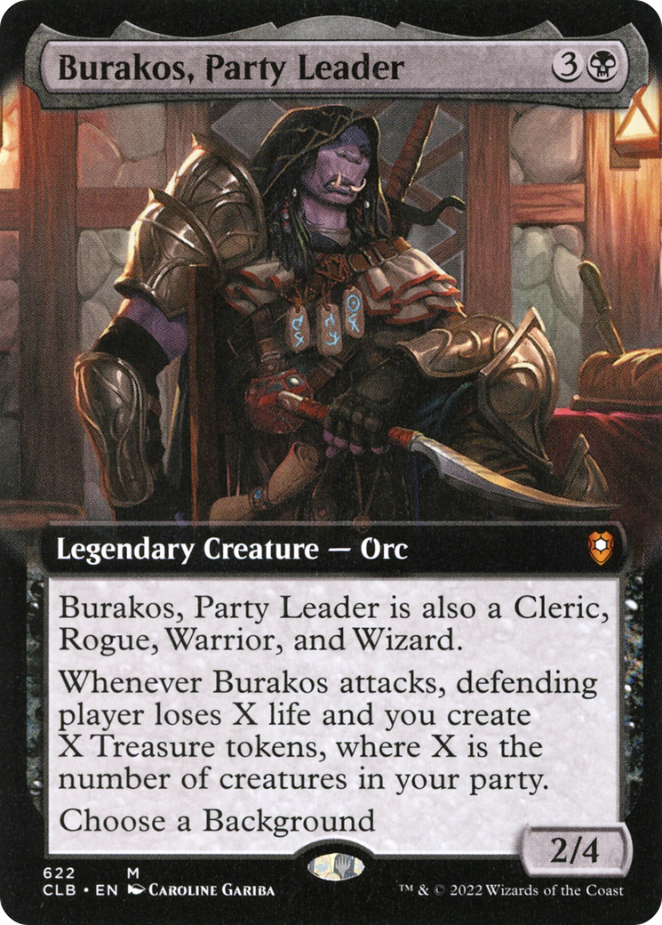 {R} Burakos, Party Leader (Extended Art) [Commander Legends: Battle for Baldur's Gate][CLB 622]