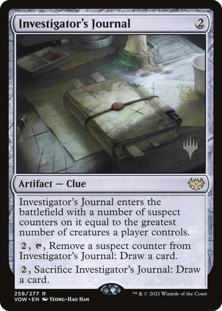 {R} Investigator's Journal (Promo Pack) [Innistrad: Crimson Vow Promo Pack][PP VOW 258]