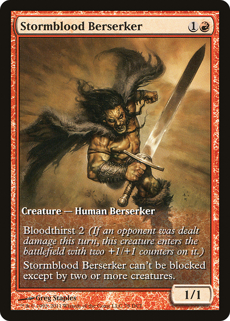{C} Stormblood Berserker (Extended Art) [Magic 2012 Promos][PA M12 156]