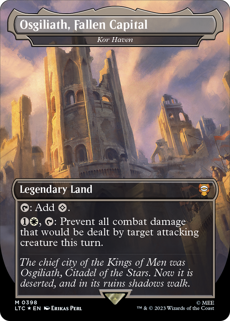 {R} Kor Haven - Osgiliath, Fallen Capital (Surge Foil Realms and Relics) [The Lord of the Rings: Tales of Middle-Earth Commander][LTC 398]