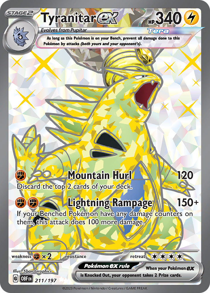 Tyranitar ex - 211/197 211 - SV03 Obsidian Flames Holofoil