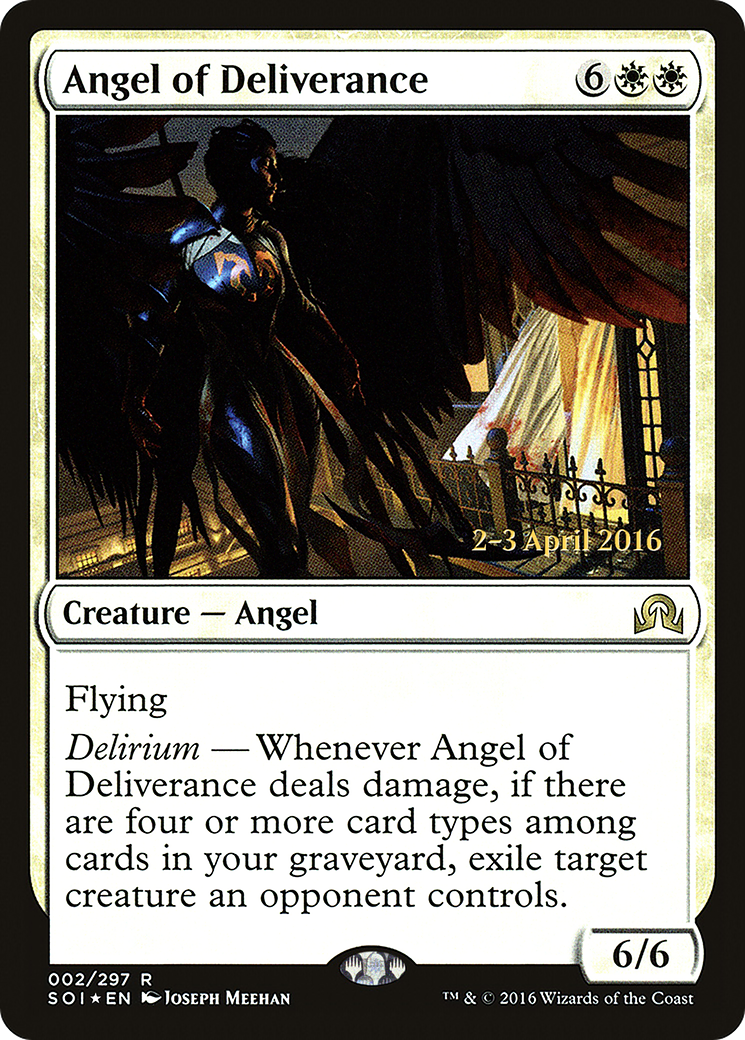{R} Angel of Deliverance [Shadows over Innistrad Prerelease Promos][PR SOI 002]